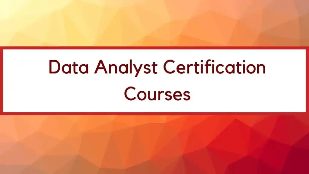 Data Analyst Online Certification