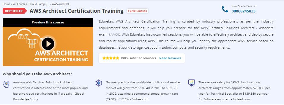 Edureka's AWS course