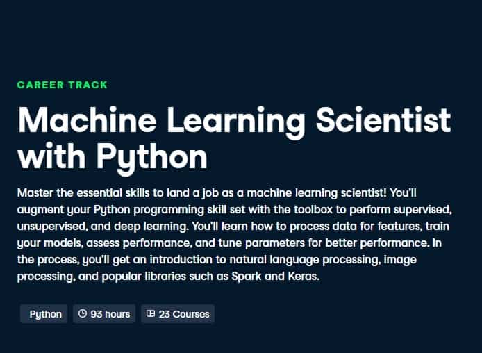 machine learning courses