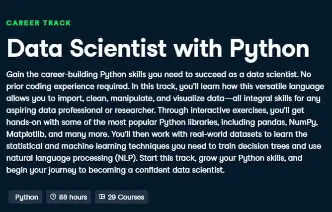 best data science courses datacamp