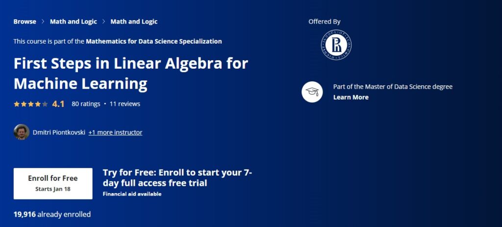 9 Best Linear Algebra Courses for Data Science & Machine Learning- 2022