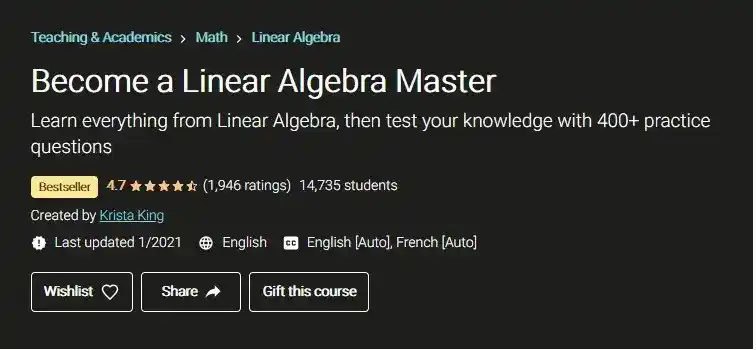 Best Linear Algebra Courses for Data Science