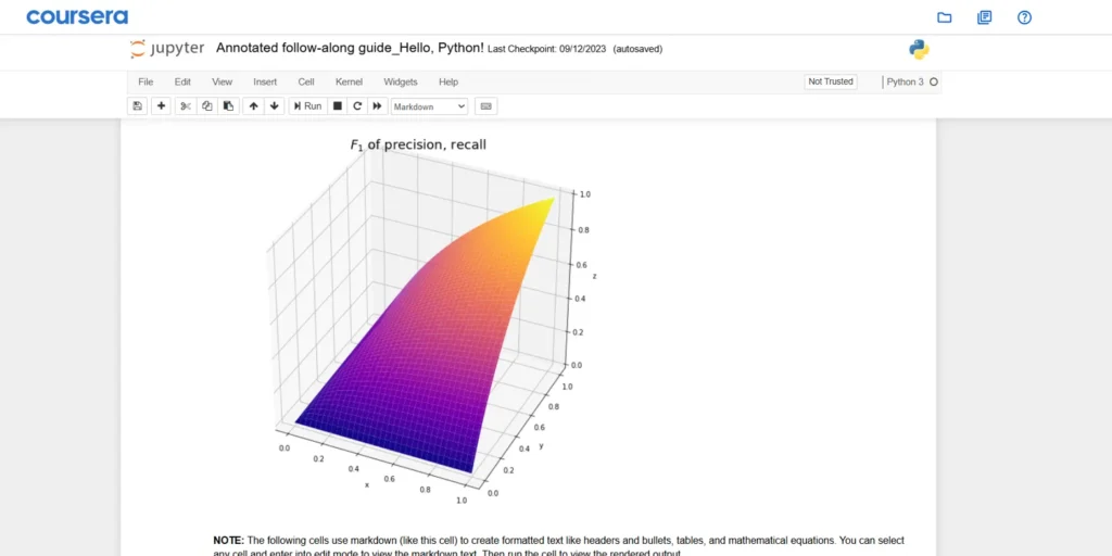 A 3D matplotlib visualization built with Python in the Google Data Analytics Certificate