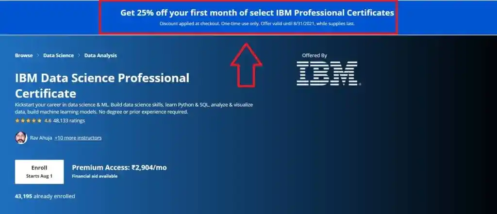 Coursera Discounts for Data Science Courses