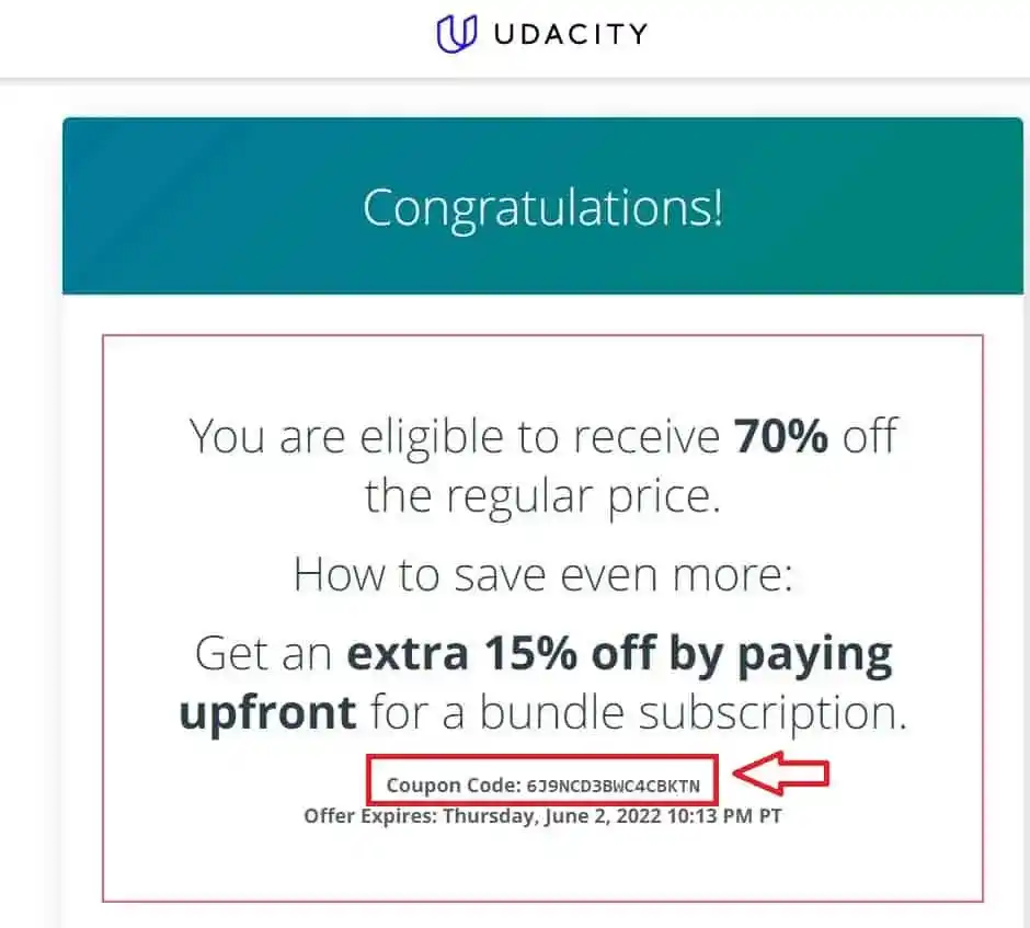 Udacity Discount