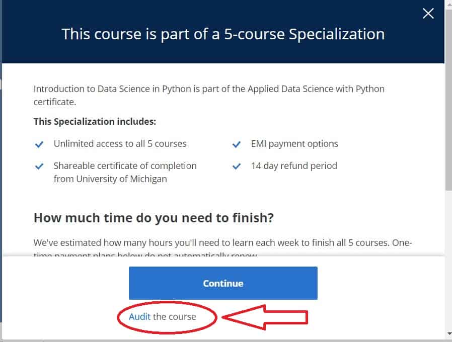 coursera courses free for students