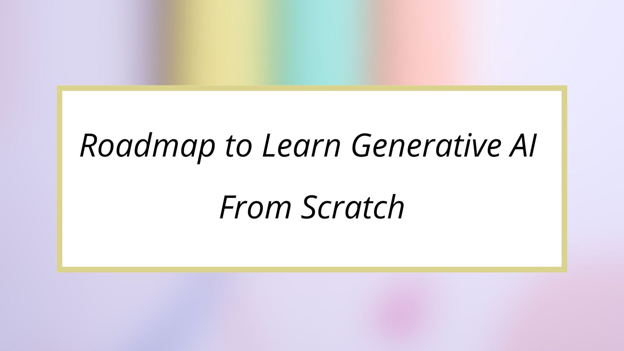 how to learn generative ai for free
