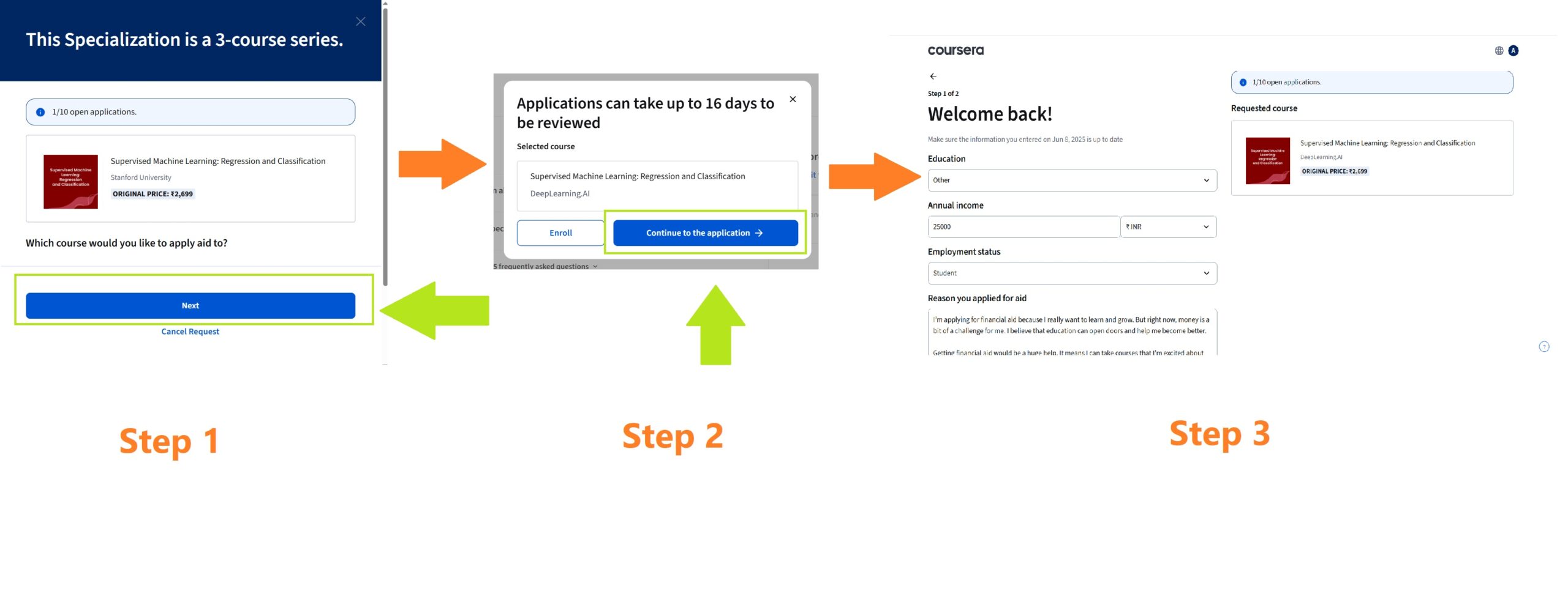 how to get paid coursera courses for free